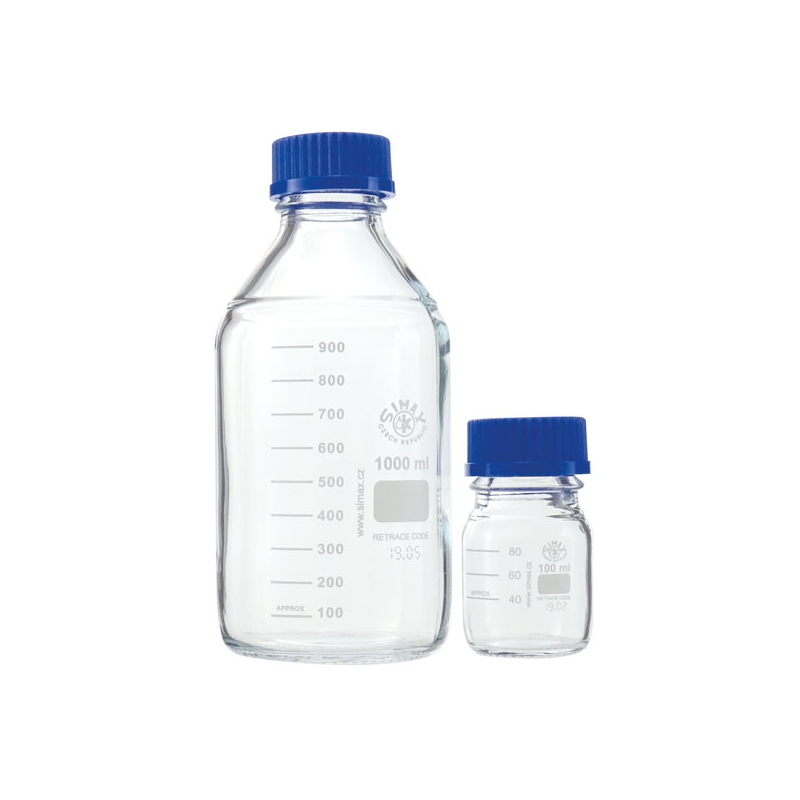Sticla de laborator autoclavabila cu capac - ISO 4796 - 100 ml