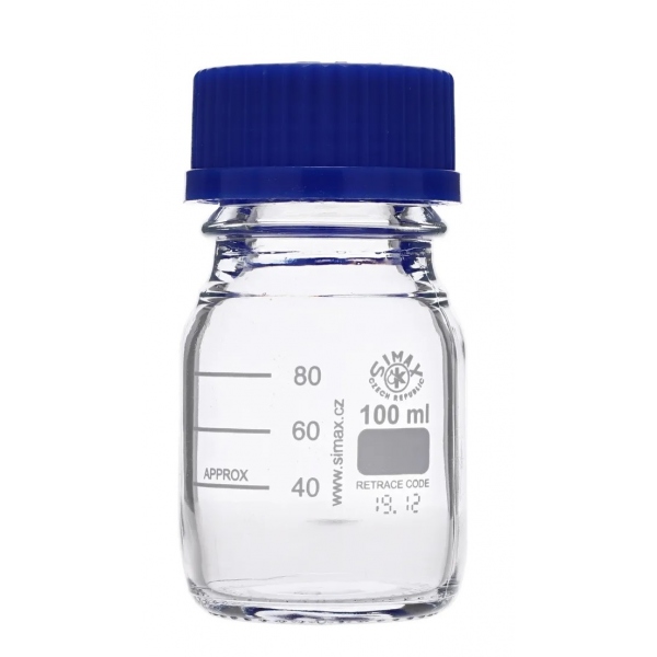 Sticla de laborator autoclavabila cu capac - ISO 4796 - 100 ml