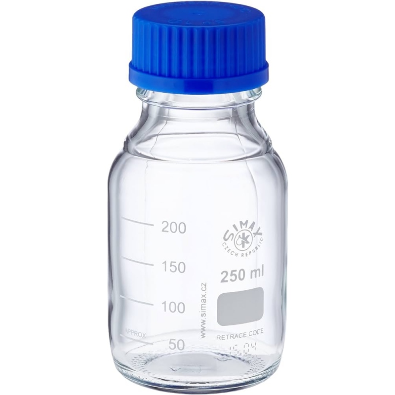 Sticla de laborator autoclavabila cu capac - ISO 4796 - 250 ml