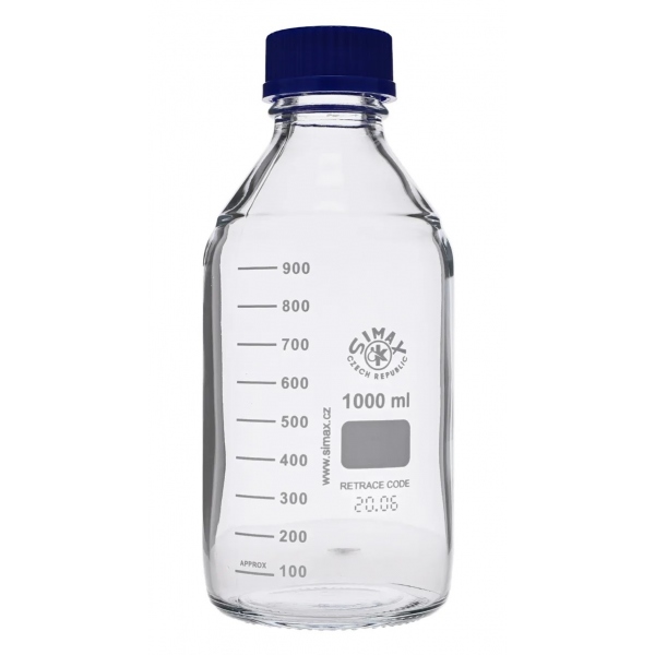Sticla de laborator autoclavabila cu capac - ISO 4796 - 1000 ml