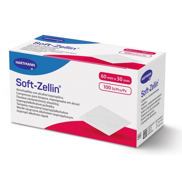 Soft-Zellin - Tampoane cu alcool 60 x 30 mm - 100 buc