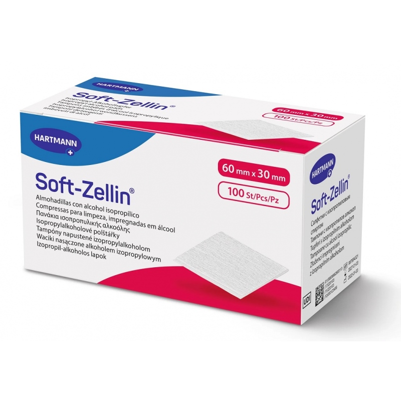 Soft-Zellin - Tampoane cu alcool 60 x 30 mm - 100 buc