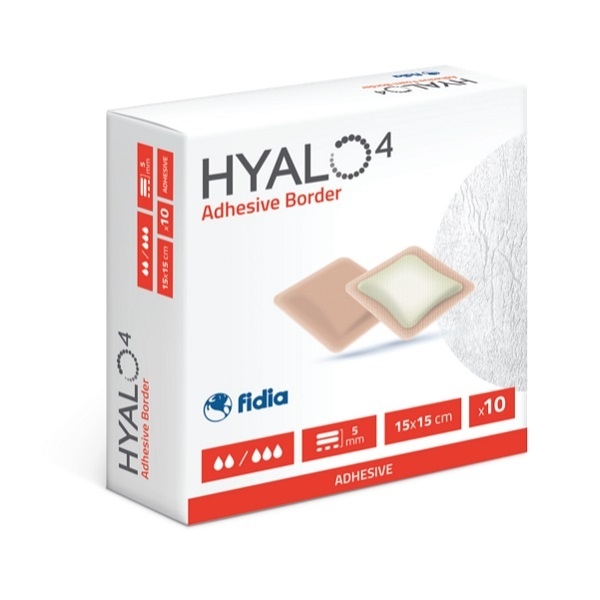 Hyalo4 - Pansament din spuma cu adeziv siliconic  - 15 x 15 cm - 10 bucati