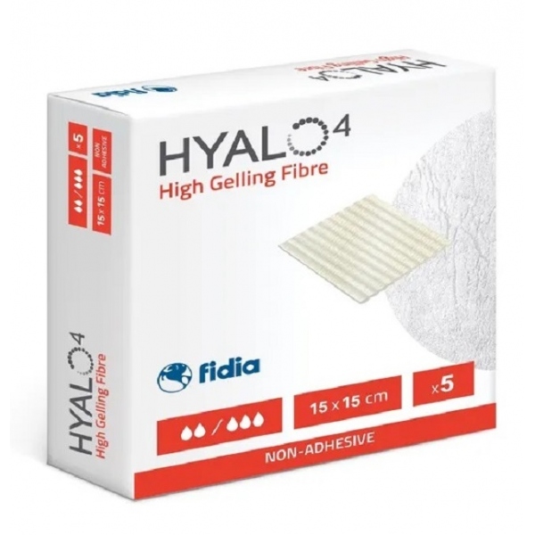 Hyalo4 - Pansament din fibre de carboximetilceluloza si alginat - 15 x 15 cm - 5 bucati