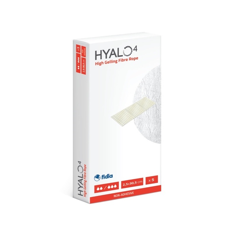 Hyalo4 - Pansament din fibre de carboximetilceluloza si alginat - Tip mesa - 5 bucati