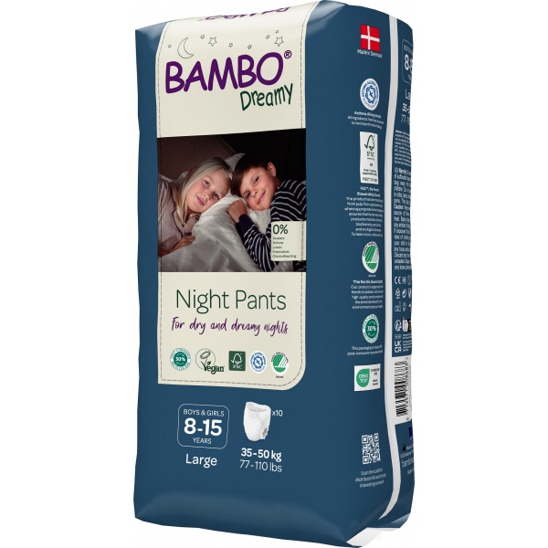 Bambo Dreamy - Scutece de noapte unisex 8 - 15 ani - 10 buc