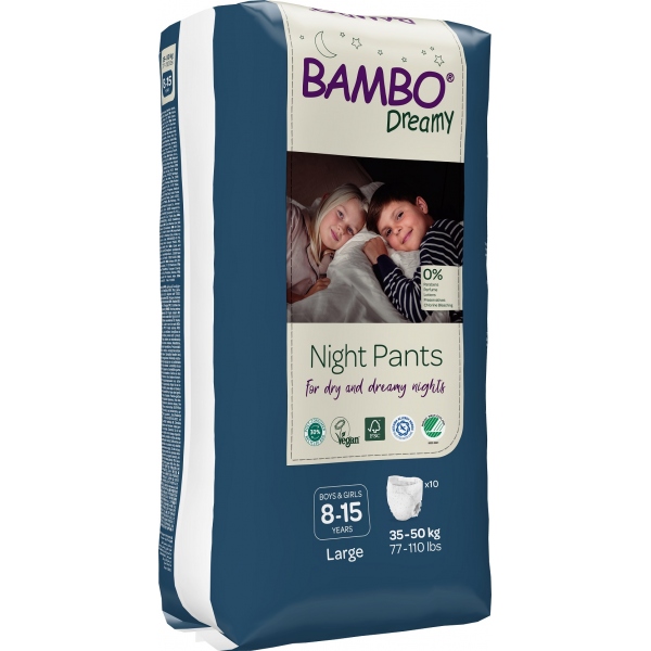 Bambo Dreamy - Scutece de noapte unisex 8 - 15 ani - 10 buc
