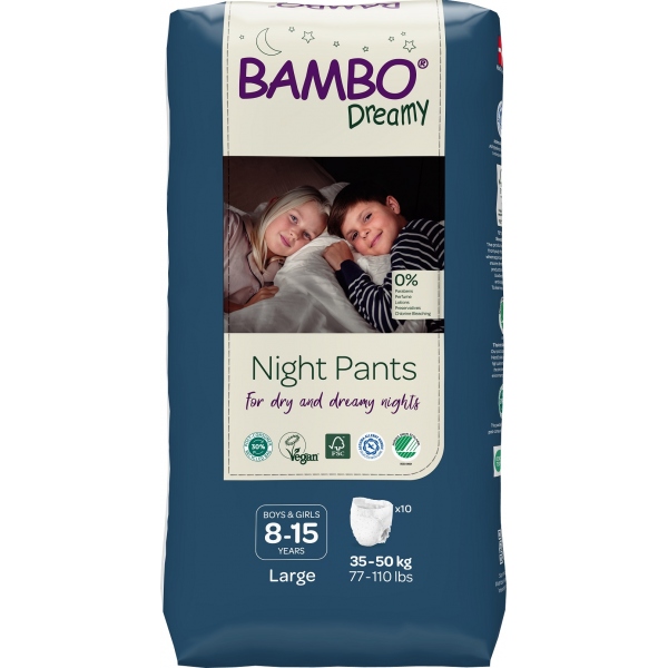 Bambo Dreamy - Scutece de noapte unisex 8 - 15 ani - 10 buc