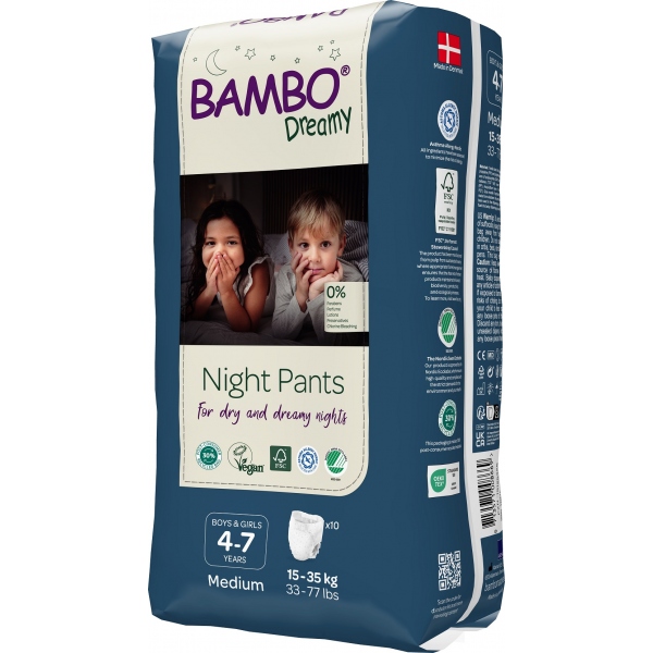 Bambo Dreamy - Scutece de noapte unisex 4 - 7 ani - 10 buc