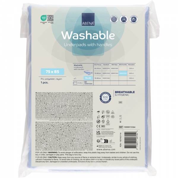 Abri Soft Washable - Aleza incontinenta cu benzi reutilizabila 85 x 75 cm