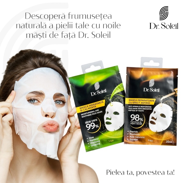 Masca de fata reparatoare cu efect antirid - Dr. Soleil
