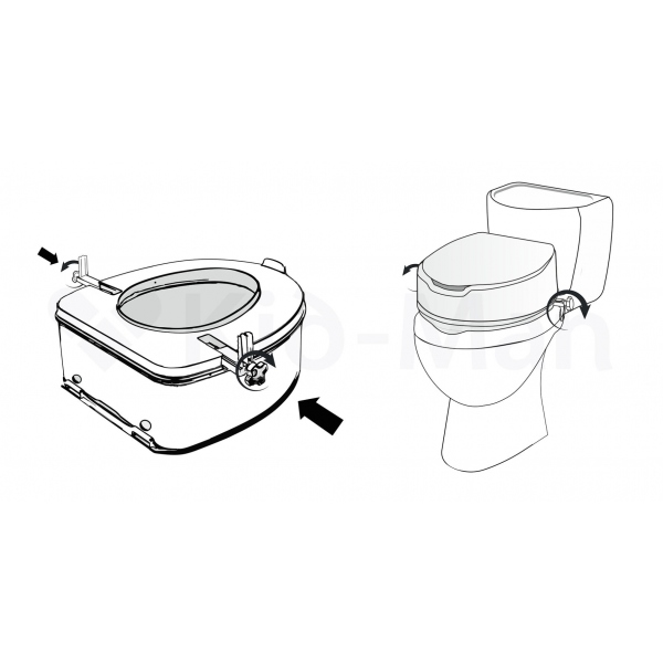 Inaltator de toaleta cu capac 10 cm KidMan - 7060L4 Inaltator de toaleta cu capac 10 cm KidMan - 7060L4