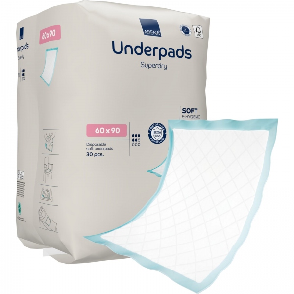 Abri Soft SuperDry 1000 ml - Aleze incontinenta 60 x 90 cm - 30 buc