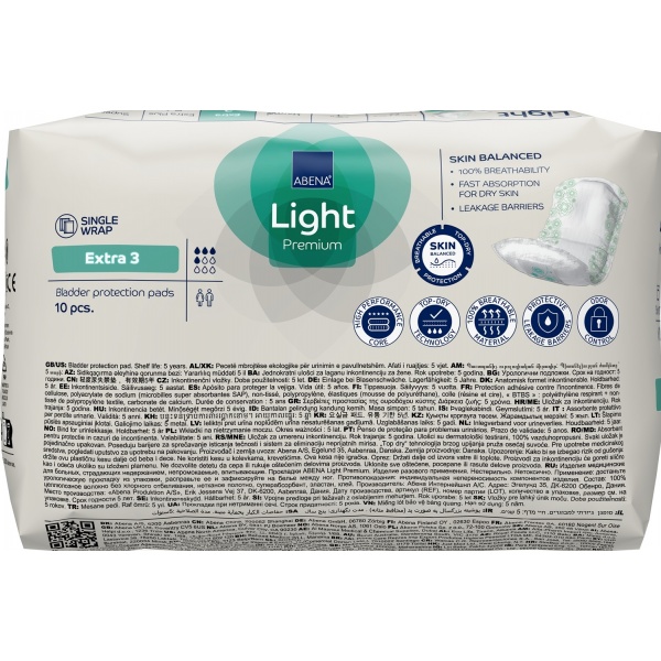 Abena Light Extra 3 - Absorbante anatomice - 10 buc