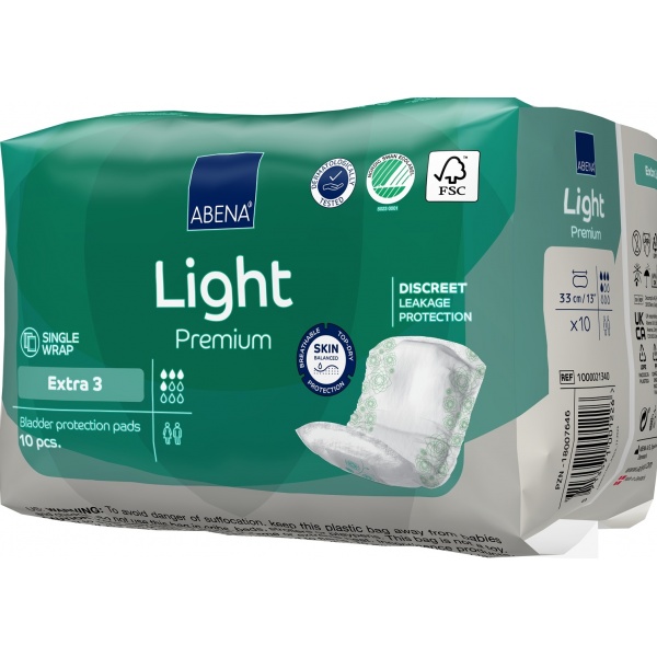 Abena Light Extra 3 - Absorbante anatomice - 10 buc