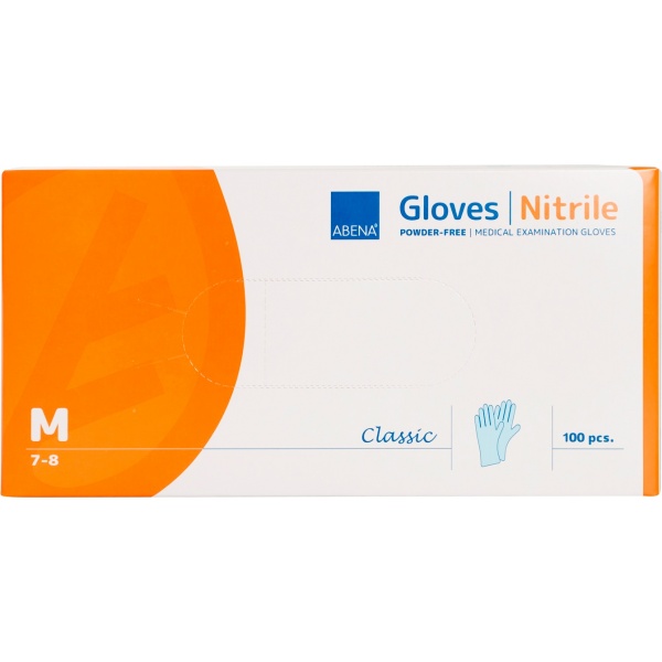 Abena - Manusi de Examinare din Nitril - Albastre - M - 100 buc