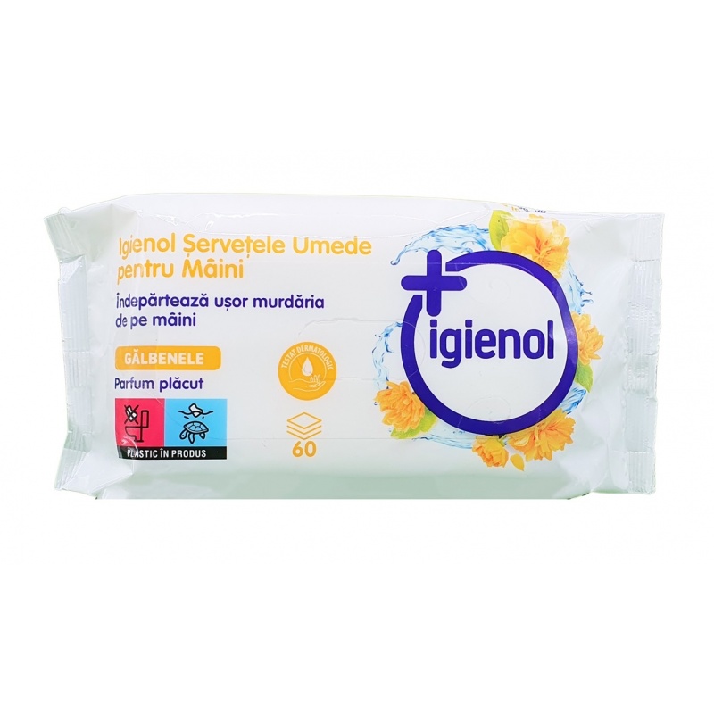 Igienol - Servetele Umede pentru maini - Galbenele - 60 buc
