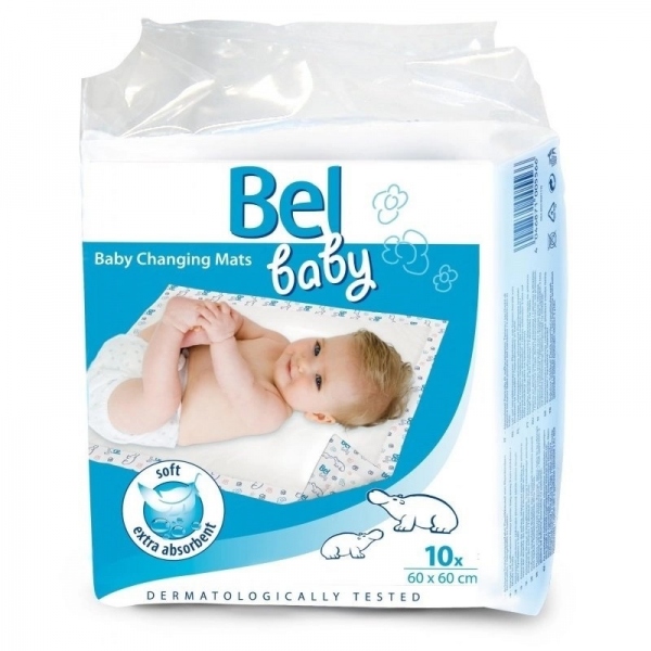 Aleze absorbante pentru patut 60 x 60 cm Bel Baby - 10 bucati