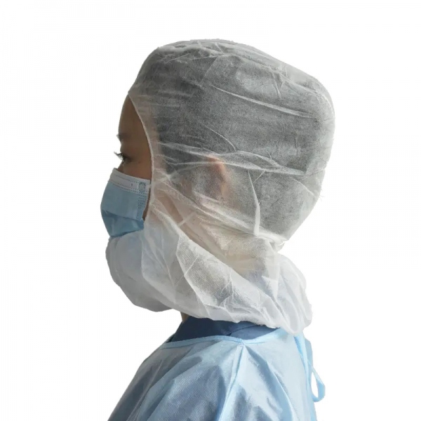 Bonete tip cagula cu elastic - Albe - 100 buc 2