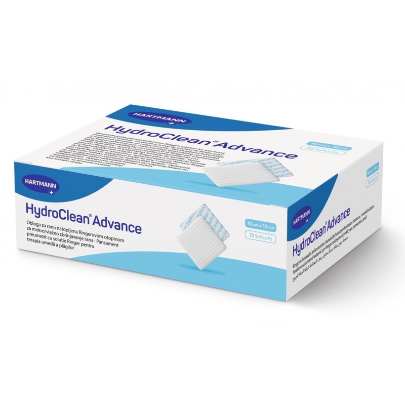 HydroClean Advance Pansament hidro-reactiv 10 x 10 cm - 10 buc