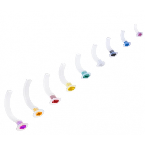 Pipa respiratie tip Guedel - Rosu - Nr. 4 - 10 cm 2