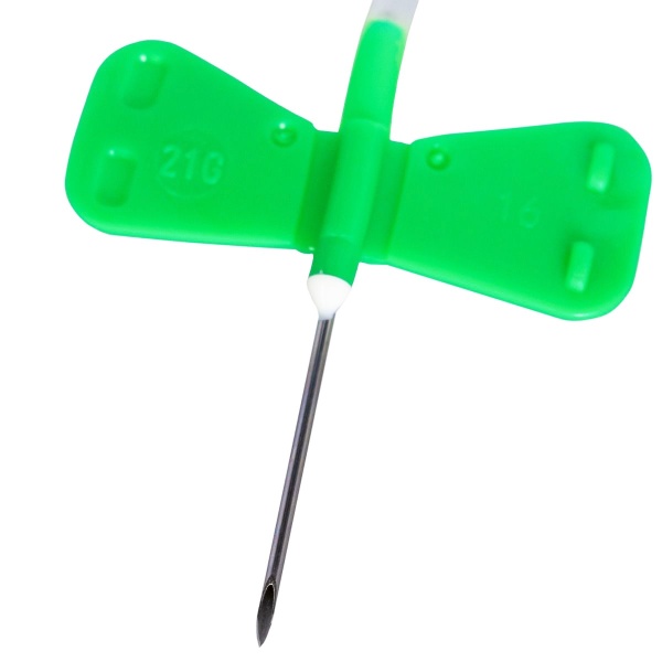 Microperfuzoare, fluturasi - 21G - Verde - 100 buc