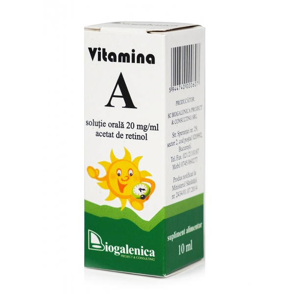 Vitamina A - solutie orala - 10 ml 2