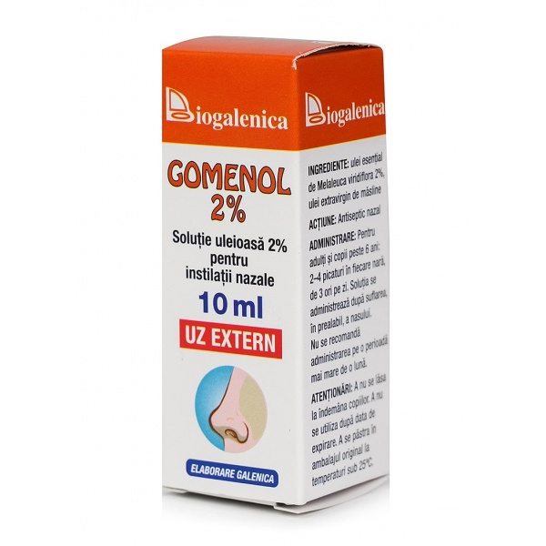 Gomenol 2 % antiseptic nazal - 10 ml
