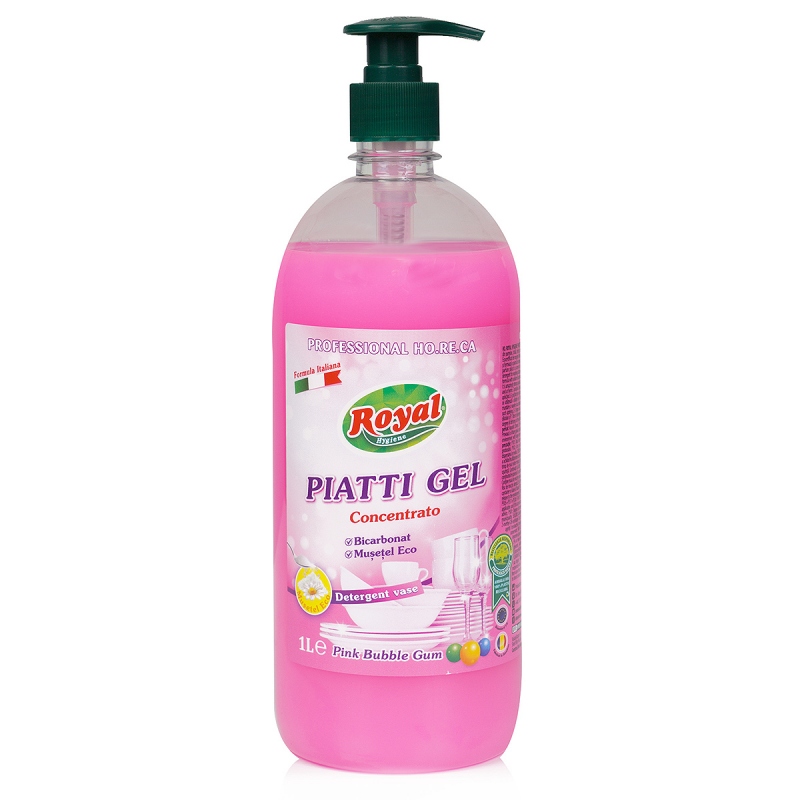 Detergent de vase concentrat Royal Hygiene - Pink Bubble Gum - 1 litru