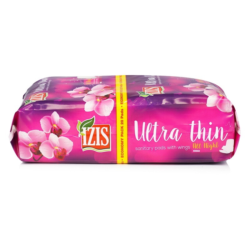 Absorbante cu aripioare Izis - De Noapte - 20 bucati