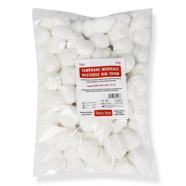 Tampoane medicale nesterile 25 x 25 cm - 100 buc