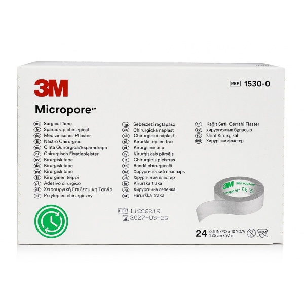 Micropore 3M - Leucoplast hartie - 1.25 cm x 9.1 m
