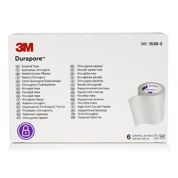 Durapore 3M - Leucoplast matase - 5 cm x 9.1 m
