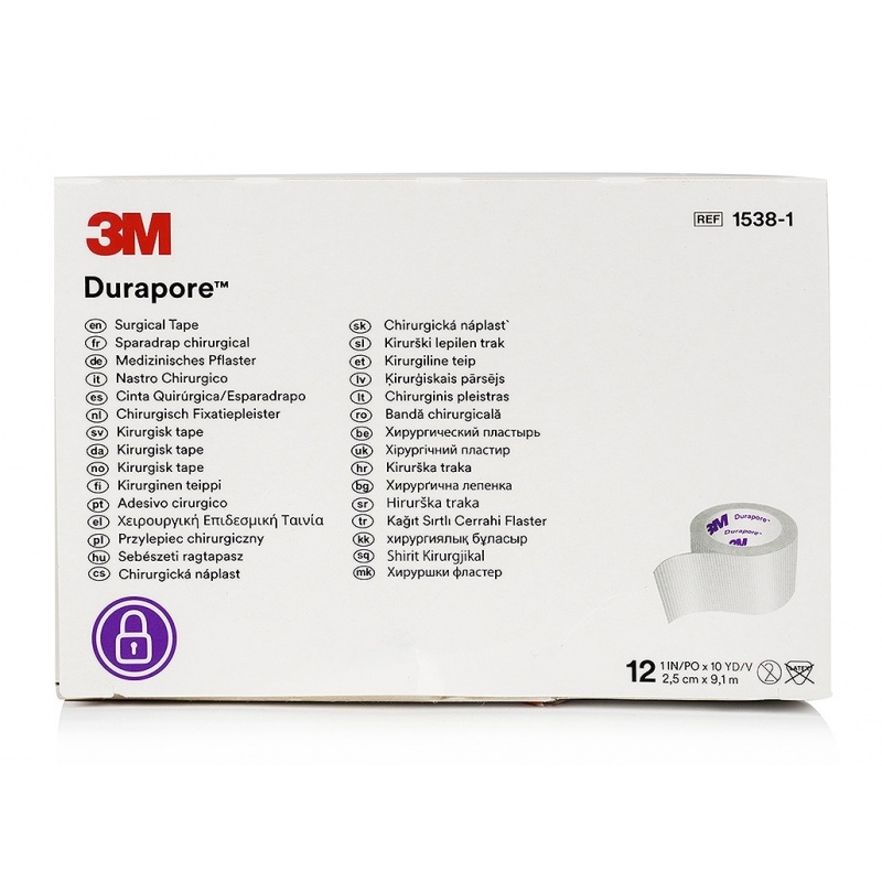 Durapore 3M - Leucoplast matase - 2.5 cm x 9.1 m