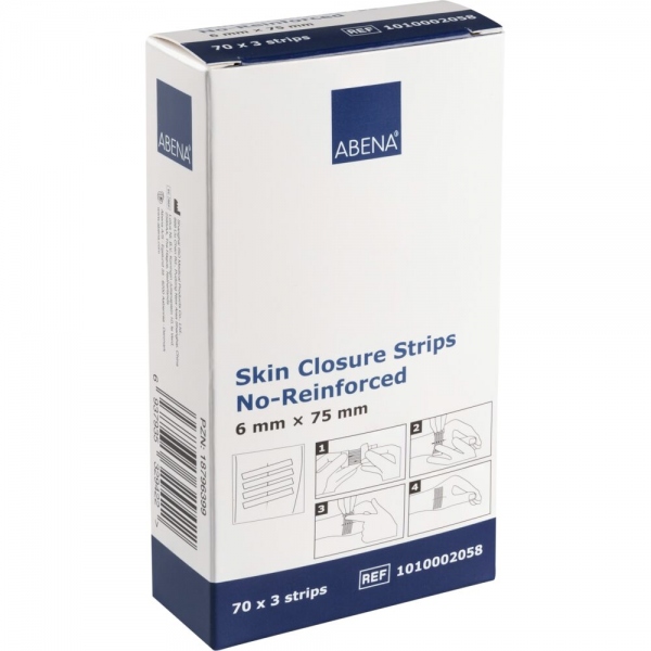 Abena - Stripuri suturi chirurgicale - 6 mm x 75 mm - 210 buc