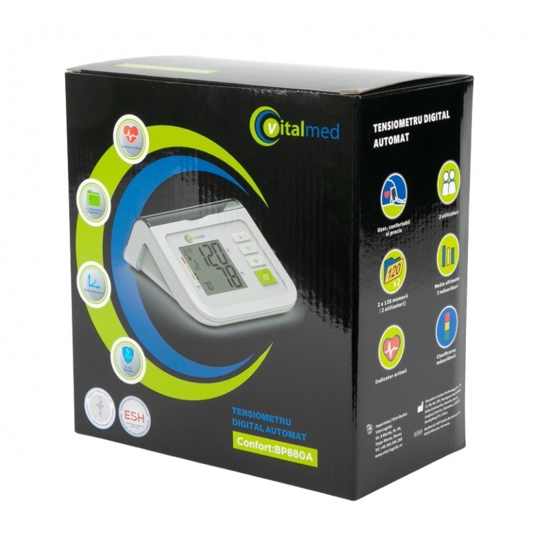 Tensiometru digital de brat VitalMed Confort - BP880A