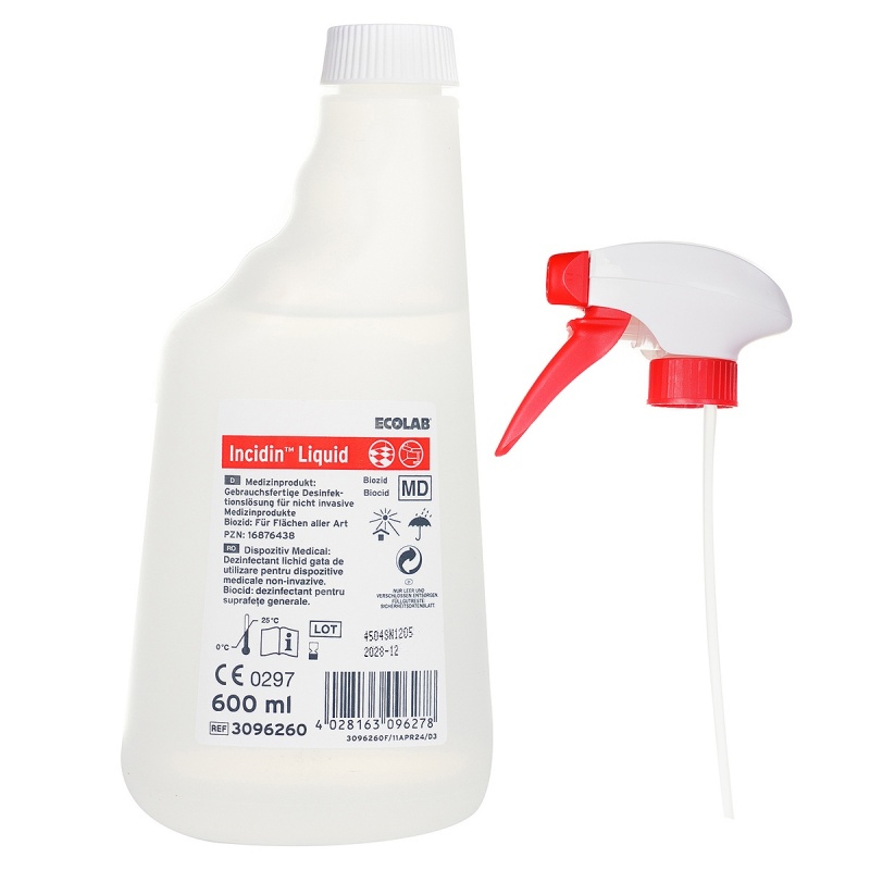 Incidin Liquid - Dezinfectant suprafete si aparatura - 600 ml