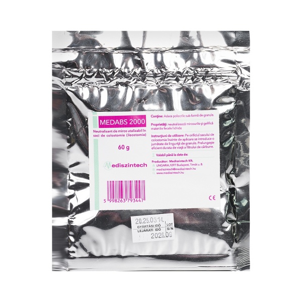 Medabs 2000 - Pulbere neutralizant mirosuri - stoma - 60 gr