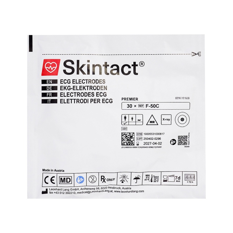 Electrozi EKG SKintact cu capsa carbon pentru adulti, F-50C - 30 bucati