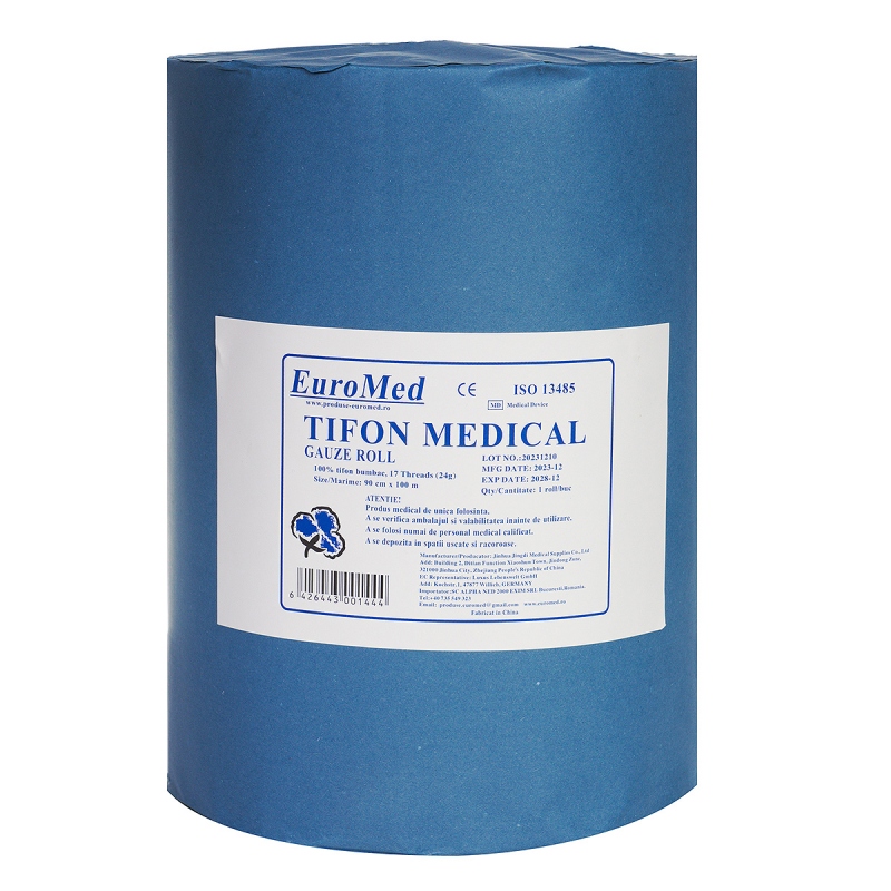 Tifon medical 100% Bumbac - 90 cm x 100 m - Rola