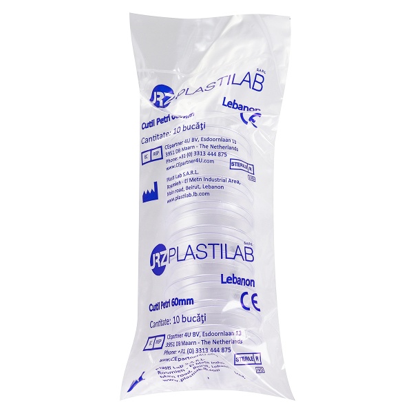Cutii PETRI plastic sterile - 60 mm - 10 buc