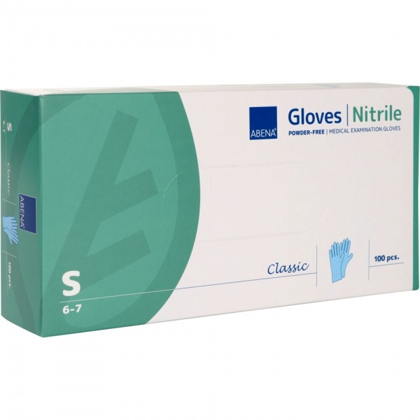Abena Classic - Manusi de Examinare din Nitril - Albastre - S - 100 buc