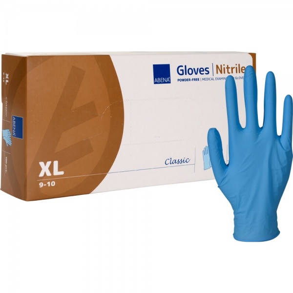Abena Classic - Manusi de Examinare din Nitril - Albastre - XL - 100 buc