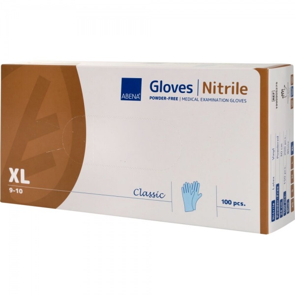 Abena Classic - Manusi de Examinare din Nitril - Albastre - XL - 100 buc