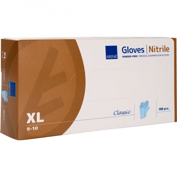 Abena Classic - Manusi de Examinare din Nitril - Albastre - XL - 100 buc