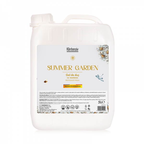 Gel de dus Hidratant Summer Garden Klintensiv - 5 litri