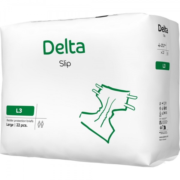 Delta Slip L3 3200 ml - Scutece incontinenta adulti - 22 buc