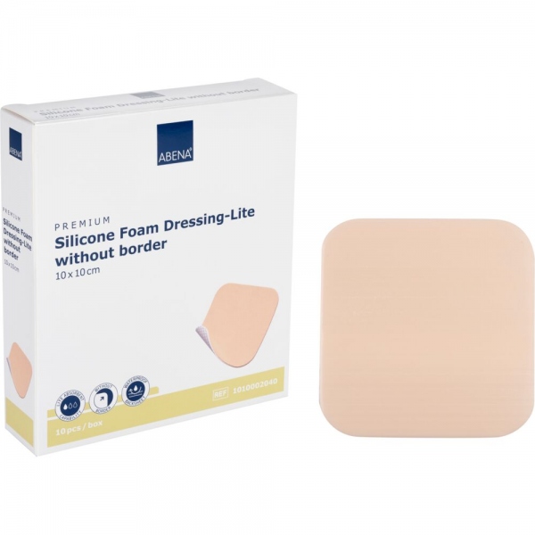 Abena Lite - Pansament steril din spuma, fara adeziv - 10 x 10 cm - 10 buc