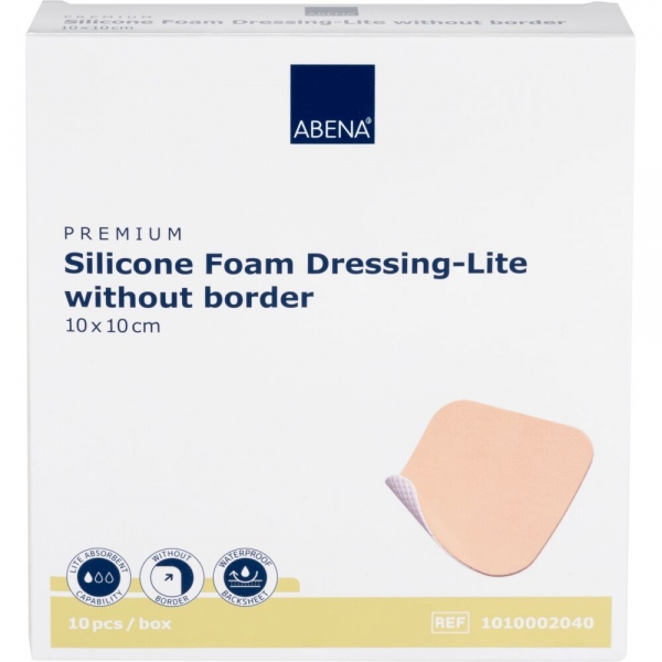 Abena Lite - Pansament steril din spuma, fara adeziv - 10 x 10 cm - 10 buc
