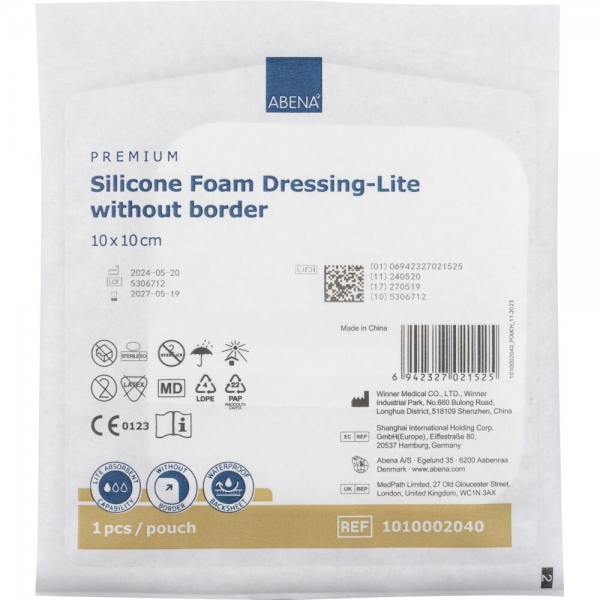 Abena Lite - Pansament steril din spuma, fara adeziv - 10 x 10 cm - 10 buc